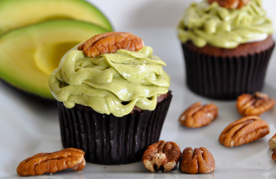 Avocado Chocolate Cupcake